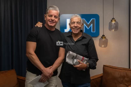 Eduard Estivill y José Luis Morales, en el Podcast de JLMNoticias. Foto: JLMNoticias / Salvador Ramírez.