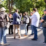 Familiares de personas presas se manifestan afuera de Palacio Nacional/Fotografía de JLMNoticias por Valeria Linares.