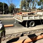 Se sustituye tubería de alcantarillado sanitario entre las calles Alfredo Lewis y Manuel Ávila Camacho, en la colonia Industrial