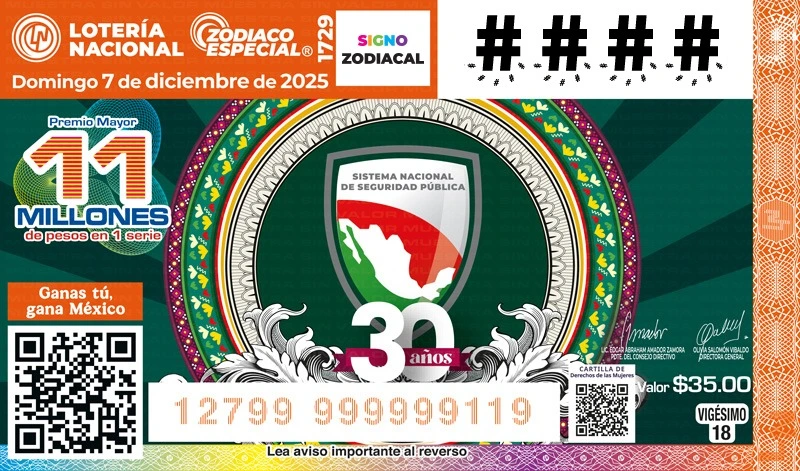 Lotería Nacional Billete-SNSP