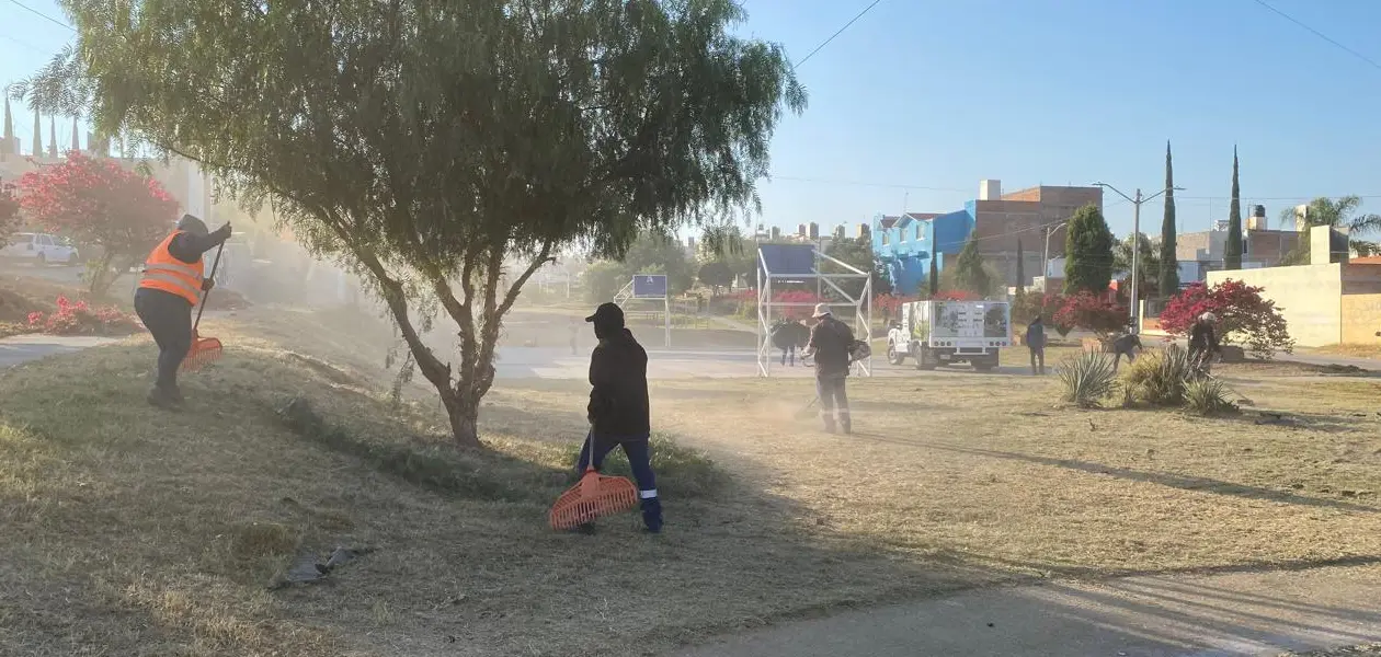 Realiza Municipio operativo integral de mantenimiento en el Parque de Real de Haciendas