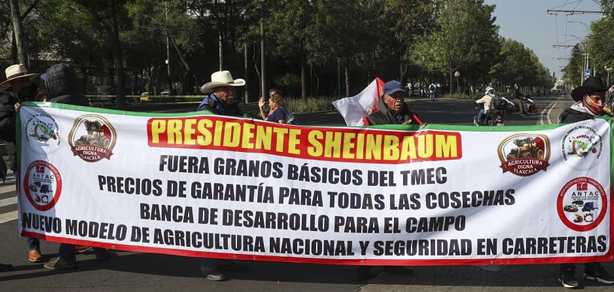 El país pasará hambre, amenazan campesinos con impedir el Mundial si no eliminan granos básicos del T-MEC
