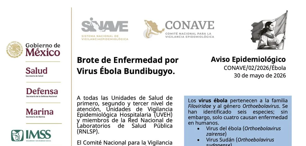 Alerta en México: Emiten Aviso Epidemiológico por Ébola