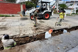 Leo mejora la red de alcantarillado sanitario en Lomas de Santa Anita