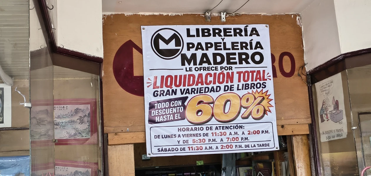 Librería Madero concluye operaciones, tras medio siglo en la ciudad