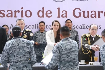 Preside Tere ceremonia del séptimo aniversario de la Guardia Nacional
