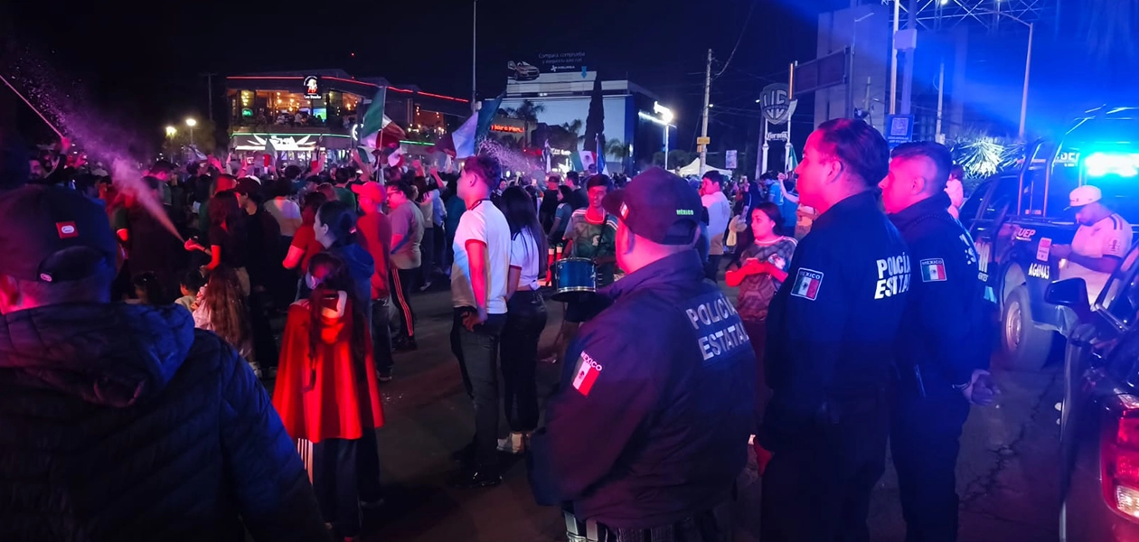 Un joven resultó con heridas en la cabeza durante los festejos por el triunfo de México en la capital