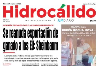 Hidrocálido 25 de julio de 2026