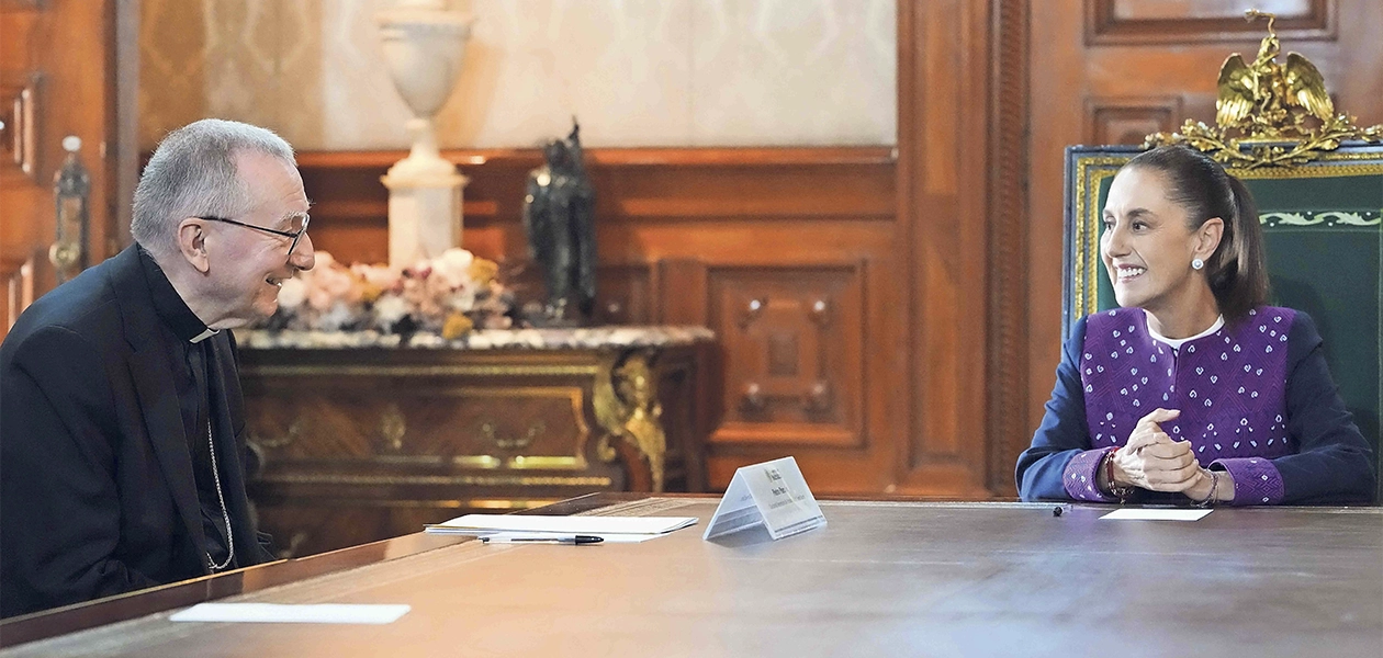 Claudia Sheinbaum se reúne con Pietro Parolin, secretario de Estado del Vaticano