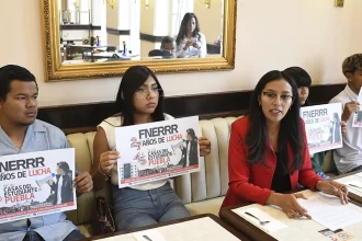 Denuncian estudiantes adheridos al FNERR crisis en el sistema educativo