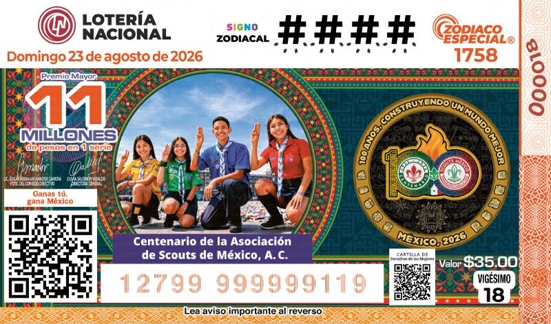 Lotería Nacional celebra 100 años de Scouts de México 3