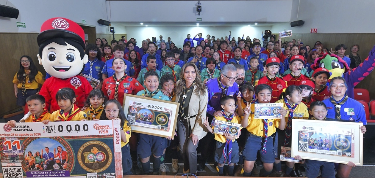 Lotería Nacional celebra 100 años de Scouts de México