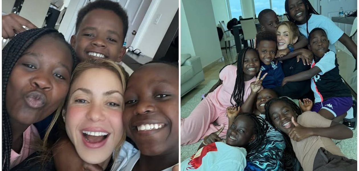 Shakira llevó a los "Ghetto Kids" a la playa