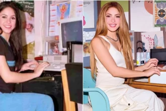 Shakira recrea su memorable meme, frente a un CPU