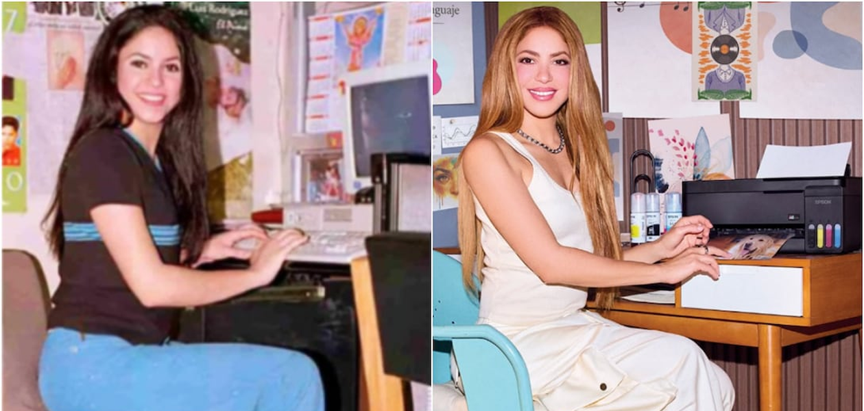 Shakira recrea su memorable meme, frente a un CPU