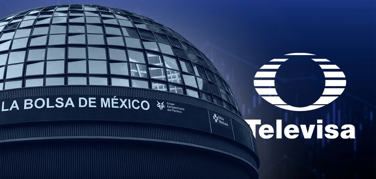 Acciones de Televisa caen 12.25% tras anunciarse su salida del IPC de la BMV