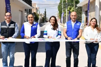 Entregó TJ obras de pavimentación con hidráulico en Pabellón