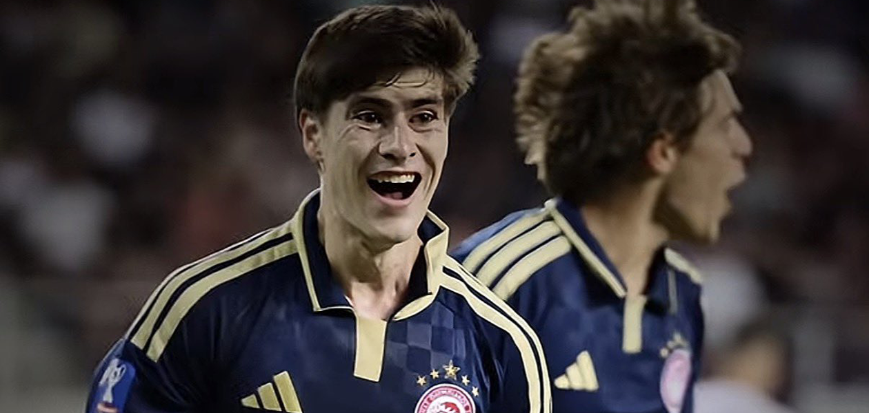 "La Hormiga" González marca primer gol en Europa con Olympiacos