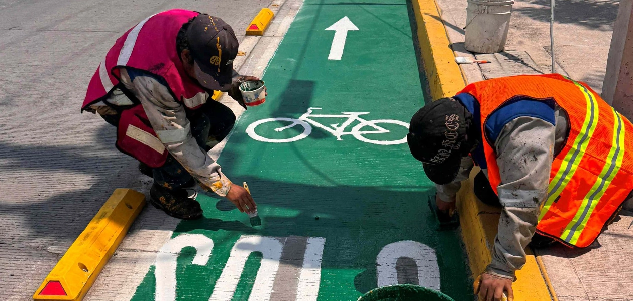 Municipio refuerza mantenimiento de ciclovías en avenidas Alameda y Universidad
