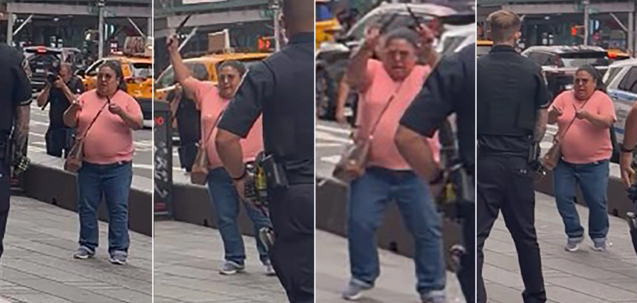 Policía abate a mujer agresiva en Times Square